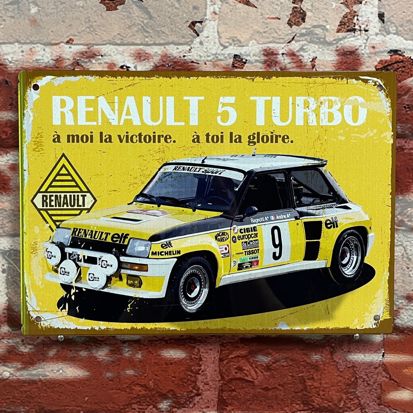 Plaque métal renault 5 turbo