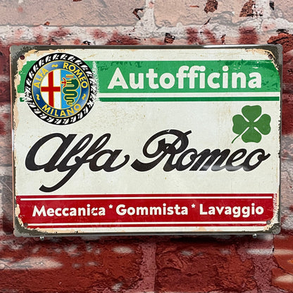 Plaque métal alfa romeo