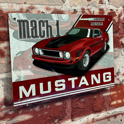 Plaque métal Ford mustang mach 1