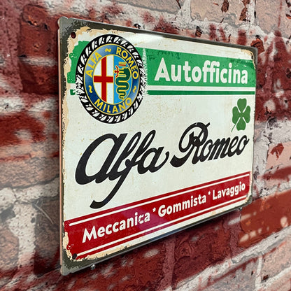 Plaque métal alfa romeo