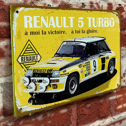 Plaque métal renault 5 turbo