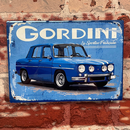 Plaque métal renault 8 gordini