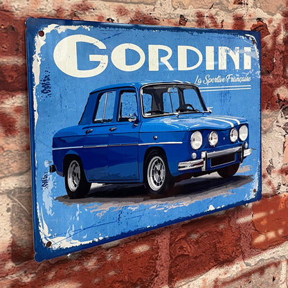 Plaque métal renault 8 gordini