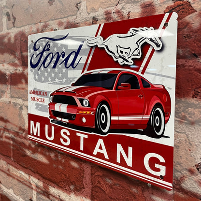 Plaque métal mustang