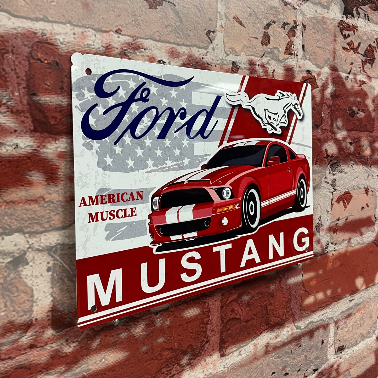 Plaque métal mustang