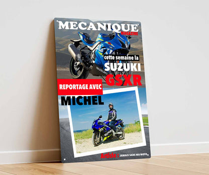 Couverture de magazine mécanique moto personnalisée