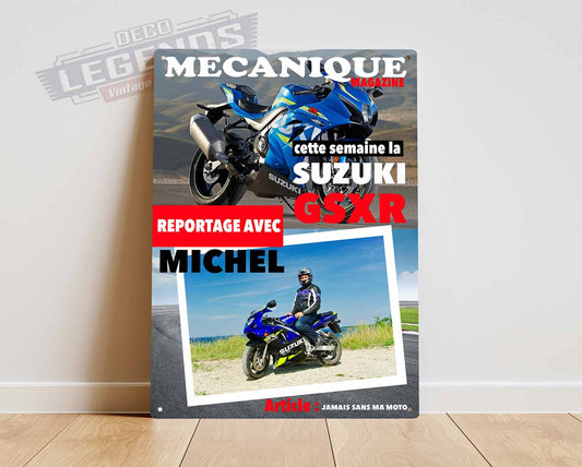 Couverture de magazine mécanique moto personnalisée