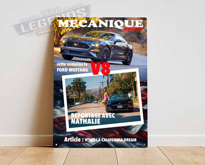 Couverture de magazine mécanique voiture personnalisée