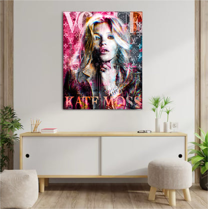 Décoration tableau pop art kate moss