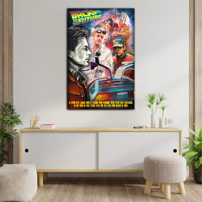 Décoration tableau pop art retour vers le futur