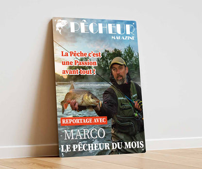Couverture de magazine pêcheur personnalisée