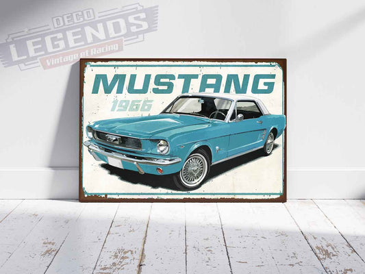 Plaque déco mustang 1966