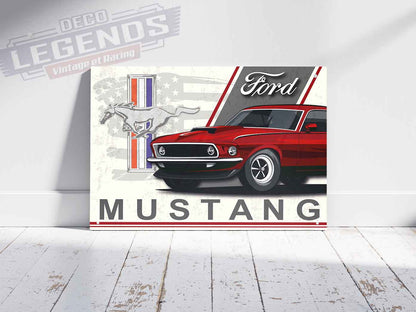 Plaque déco mustang 1969