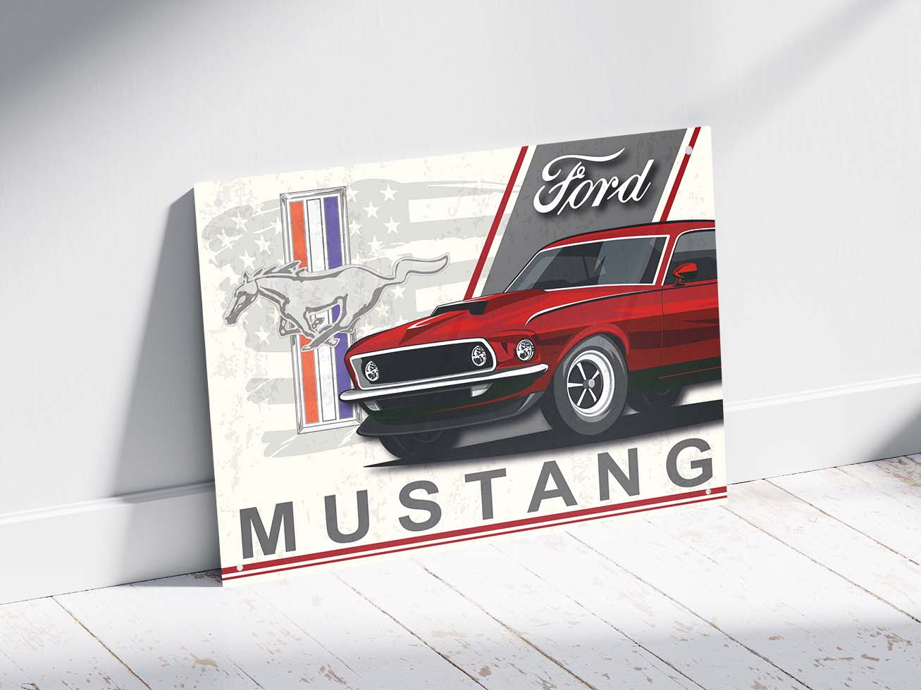 Plaque déco mustang 1969