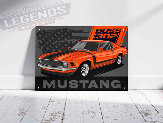 Plaque déco mustang boss 302