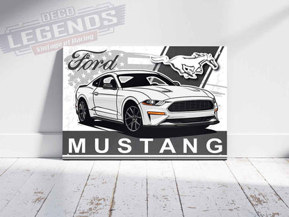 Plaque déco mustang 2015-2023