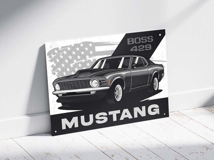 Plaque déco mustang boss 429