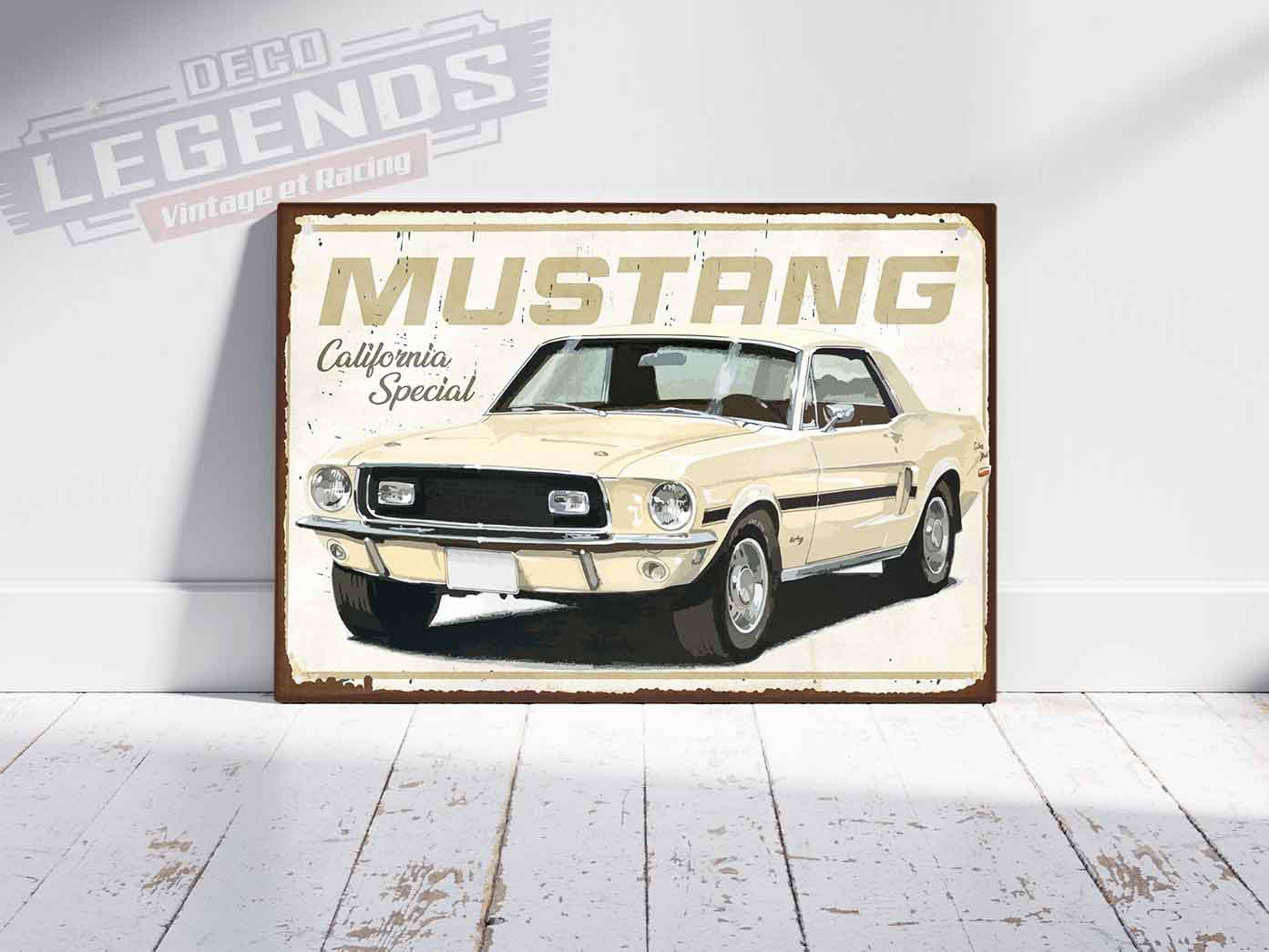 Plaque déco mustang california special