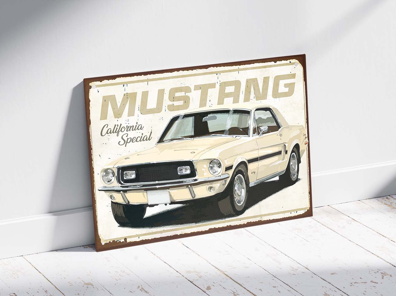 Plaque déco mustang california special