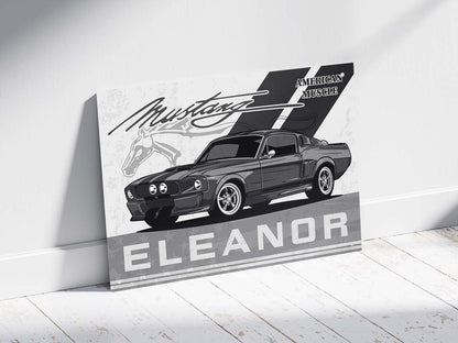 Plaque déco mustang eleanor