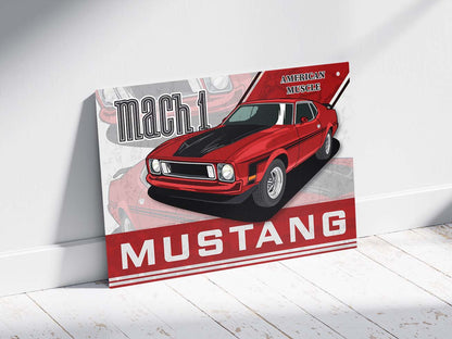 Plaque déco mustang mach one