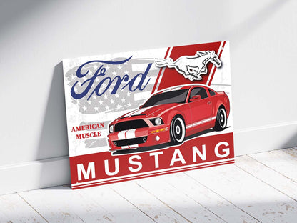 Plaque déco Ford mustang 2005