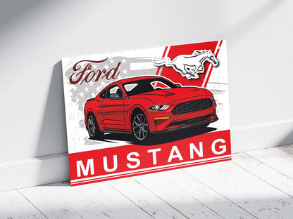 Plaque déco mustang 2015-2023