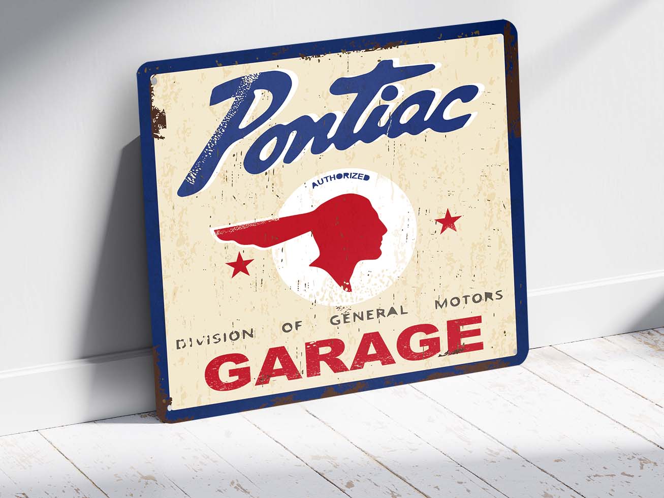 Plaque déco pontiac service