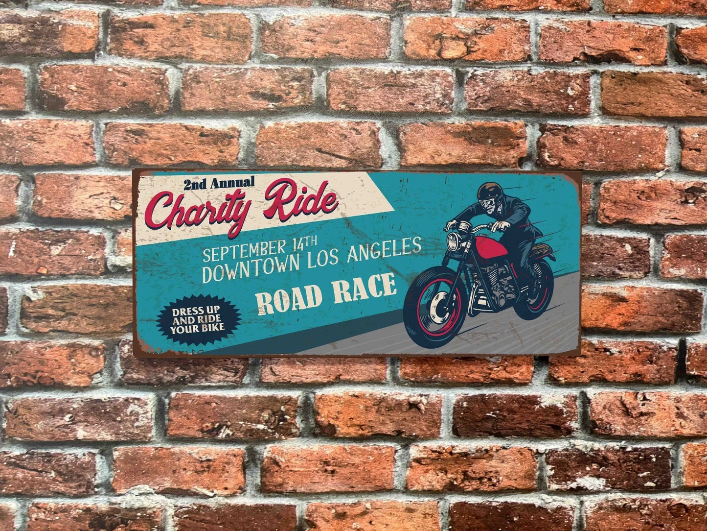 Plaque tôle Charity Ride