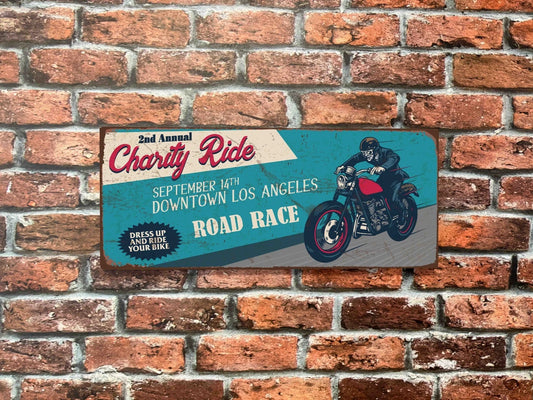 Plaque tôle Charity Ride