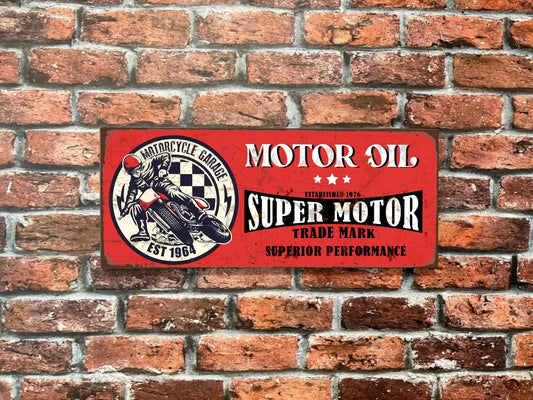 Plaque tôle Motorcycle motor oil