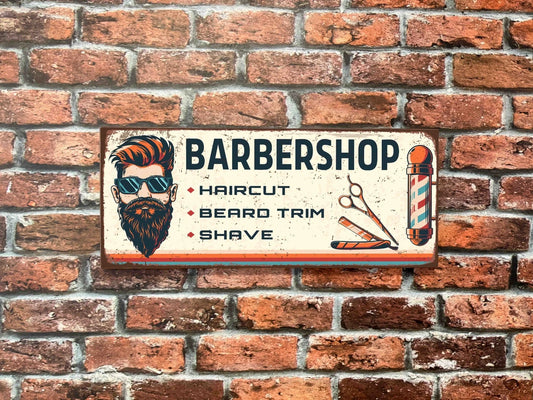 Plaque tôle Barbier Barbershop