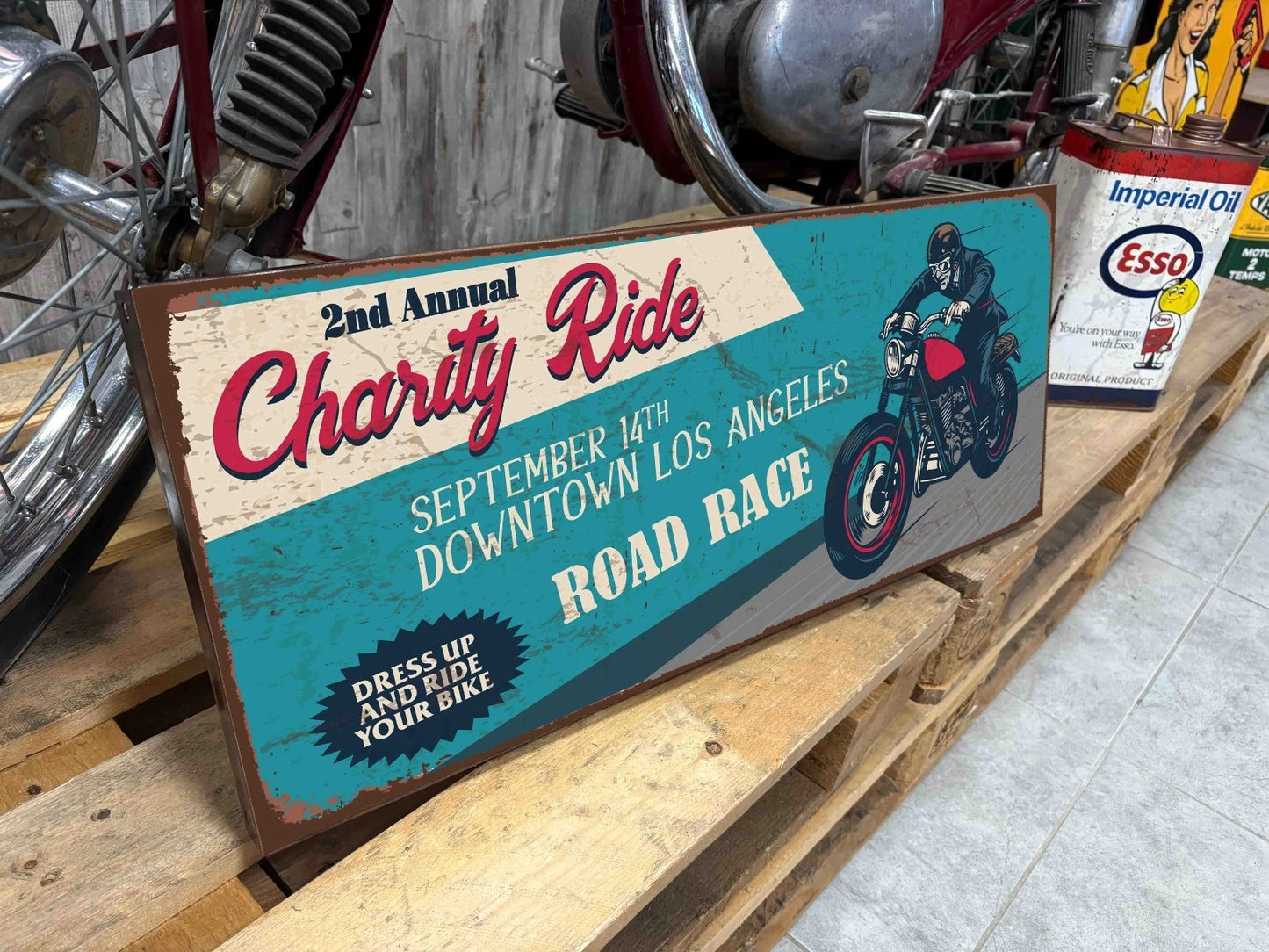 Plaque tôle Charity Ride