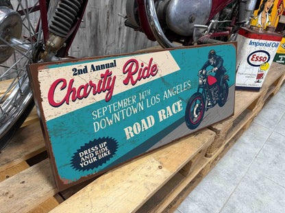 Plaque tôle Charity Ride