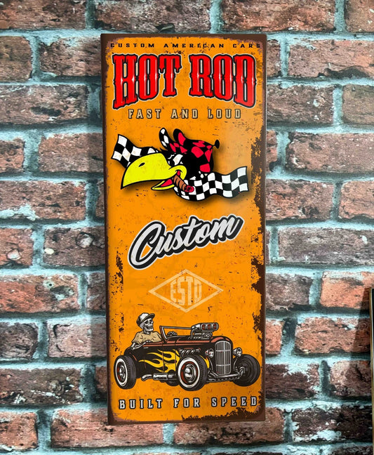 Plaque tôle Hot Rod