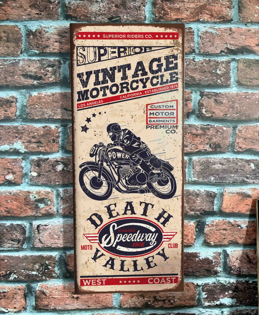 Plaque tôle Vintage Motorcycle