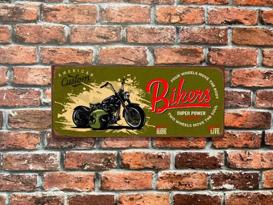 Plaque tôle Bikers custom