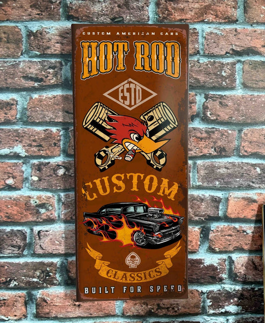 Plaque tôle Hot Rod Custom