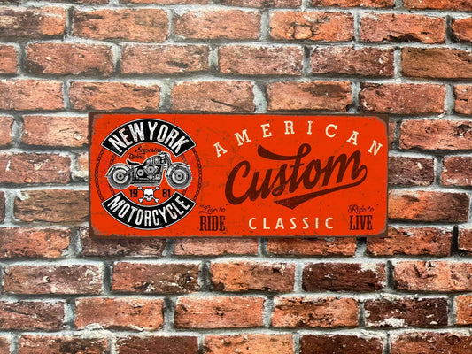 Plaque tôle motorcycle custom