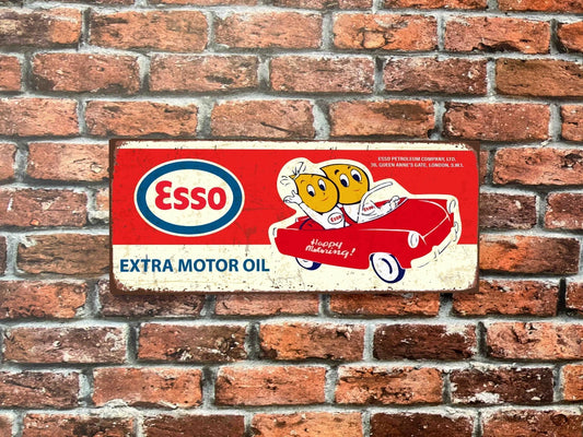 Plaque tôle Esso voiture