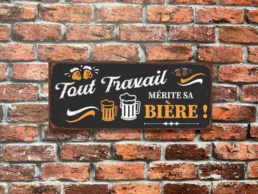 Plaque tôle Bar bière