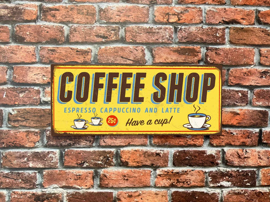 Plaque tôle Coffee Shop