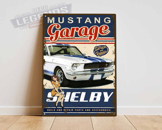 Plaque déco ford mustang shelby