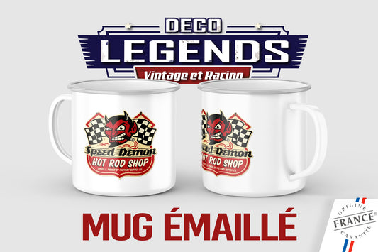 Mug émaillé Speed Demon Hot Rod