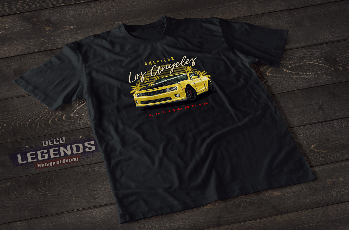 T-shirt voiture américaine chevrolet camaro los angeles