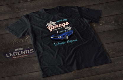 T-shirt voiture américaine mustang mach one garage